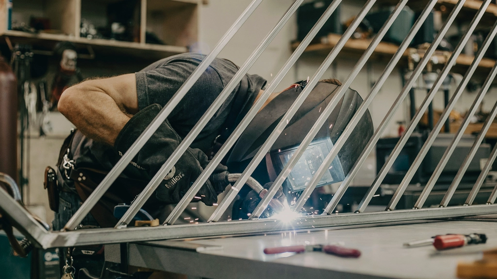 Small business owner runs metalworking shop